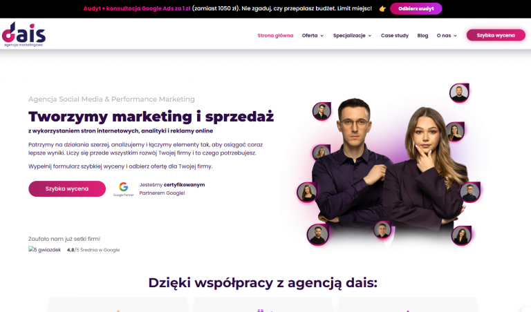 dais.pl — profesjonalne prowadzenie social media dla wymagających firm
